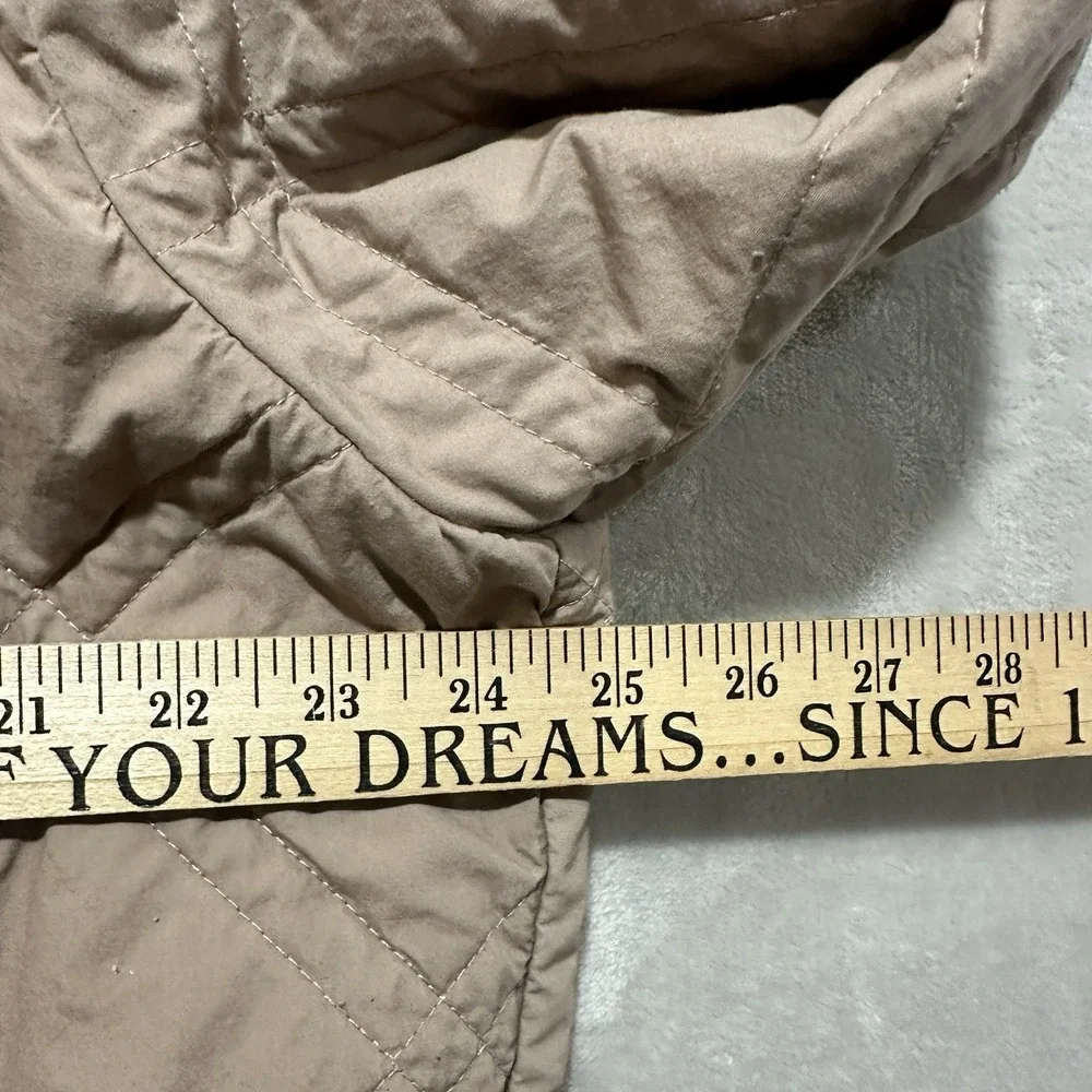 Free People Quilted Linear Bomber Jacket Blush Women's M Long Sleeve Ribbed Cuff